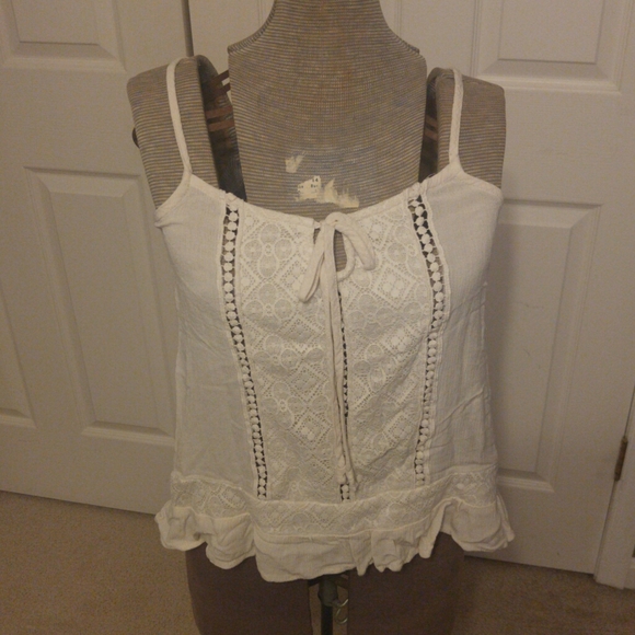 Mossimo Supply Co. Tops - 3/$20 Mossimo White Lace Tank Top